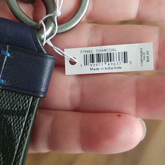 Coach Accessories Coach Signature Canvas Large Loop Key Fob